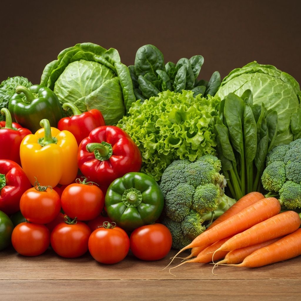Colourful fresh vegetables